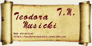 Teodora Mušicki vizit kartica